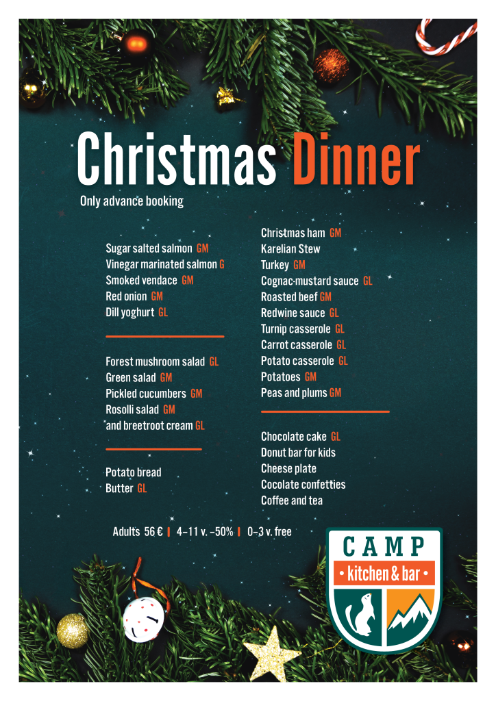 Christmas Dinner at Camp Kitchen