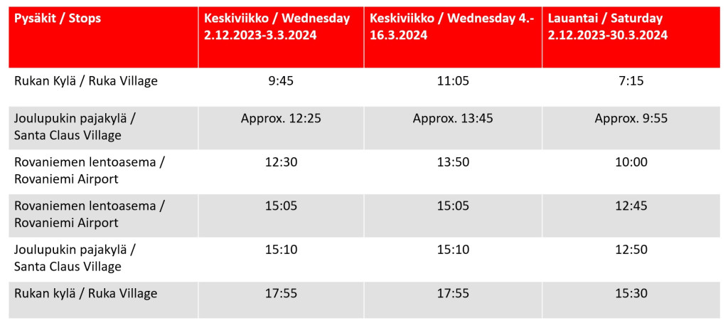 Rovaniemi Shuttle Bus