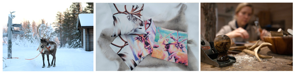 Kujalan Porotila Reindeer Farm, Reindeer art and crafts from the farm shop
