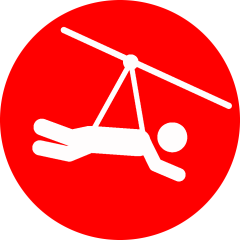 Ruka-Kuusamo pyöreä punainen ikoni Zipline