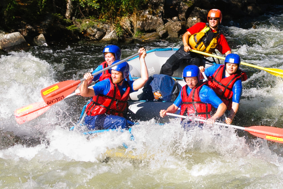 Rafting on a wild route