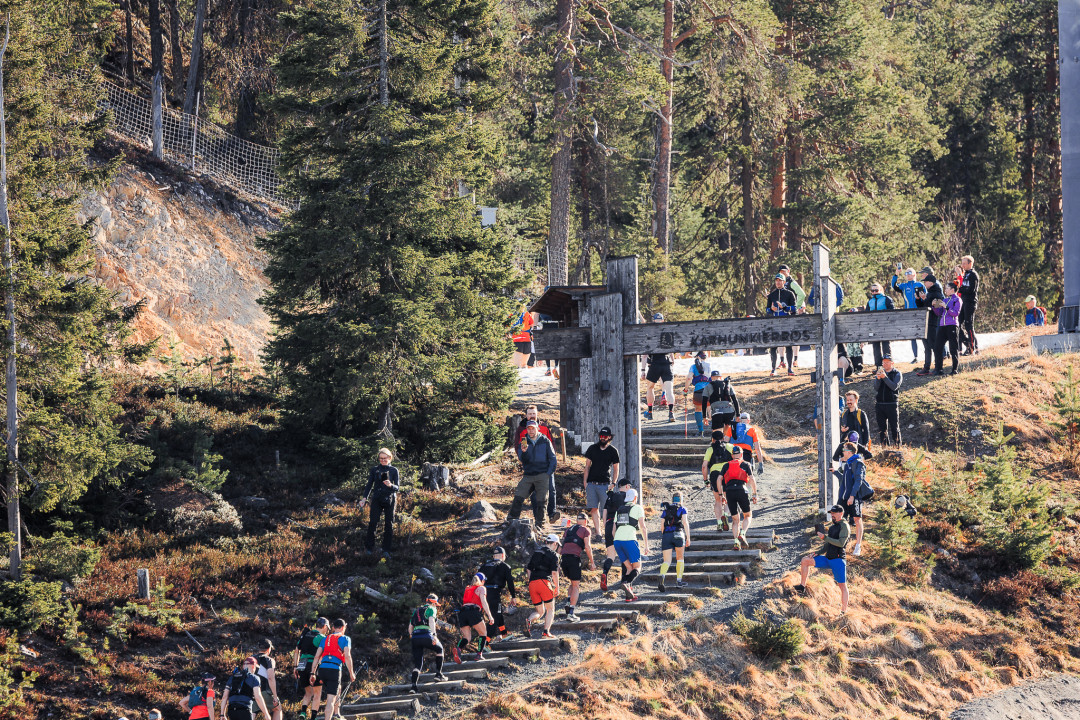 Nuts Karhunkierroksen pisin matka 166 km juostaan edestakaisin Rukalta Napapiirille, kuva Mikko Santasalo