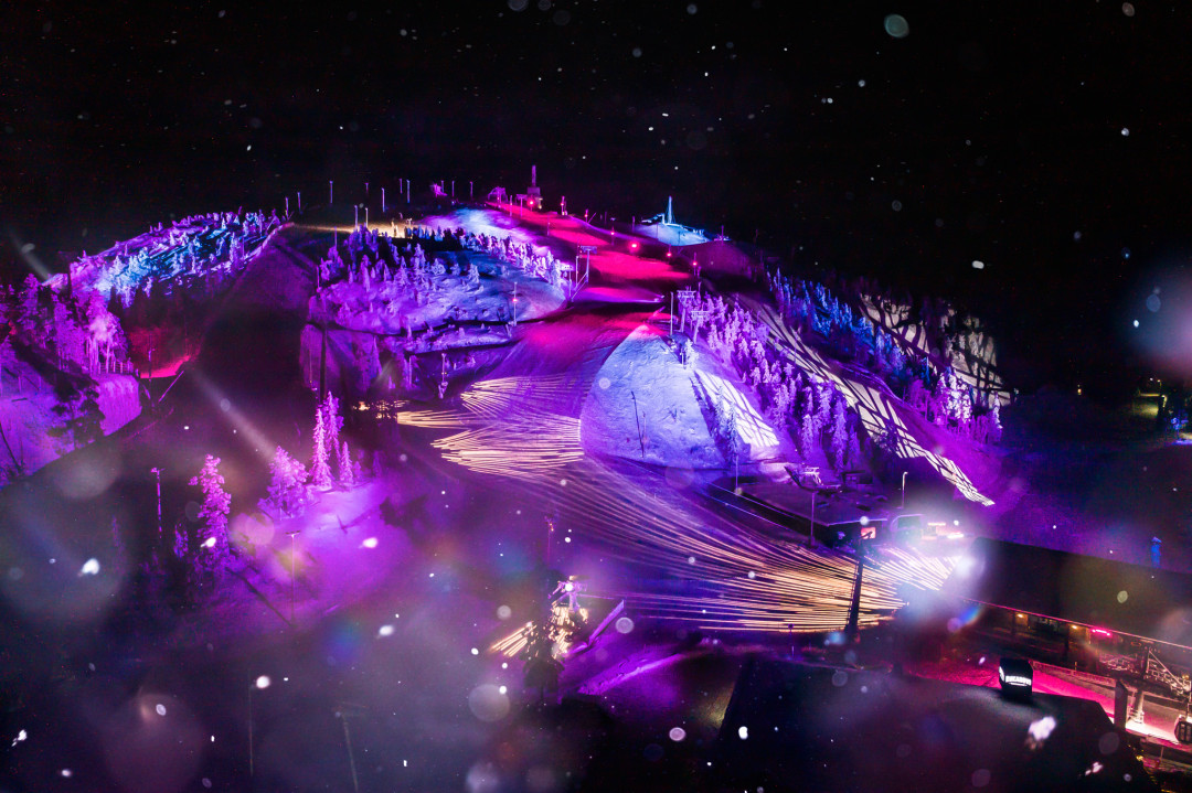 Polar night light festival in Ruka Finland