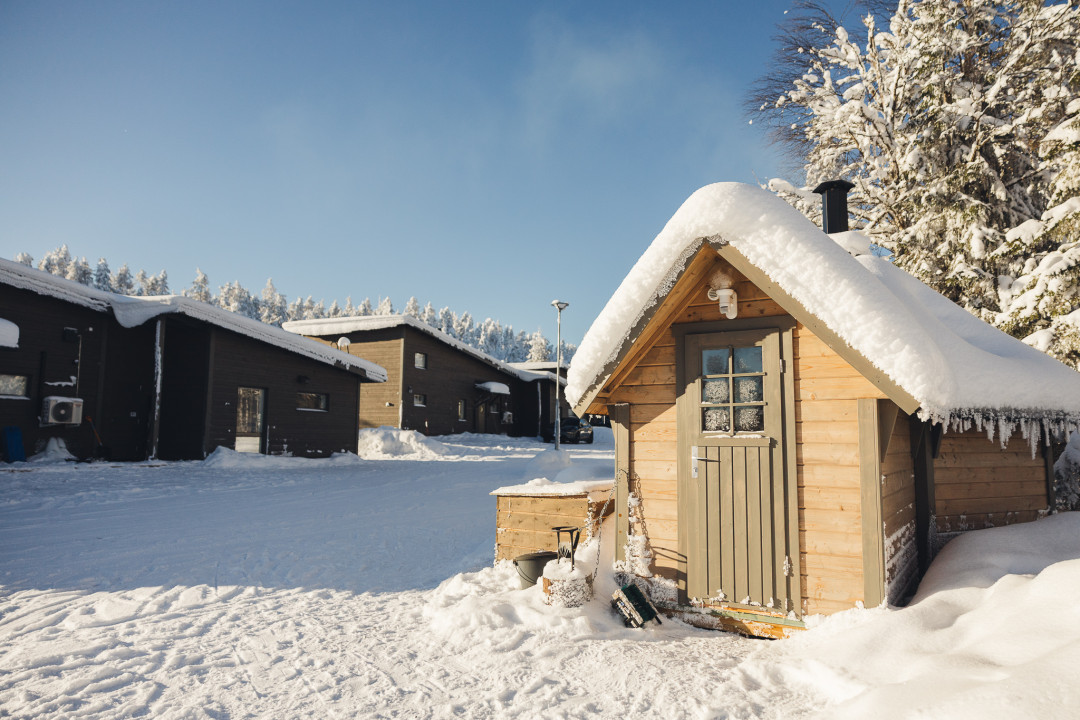 Rukalodgen tulistelukota on majoittujien käytettävissä. Kuva Mikko Santasalo