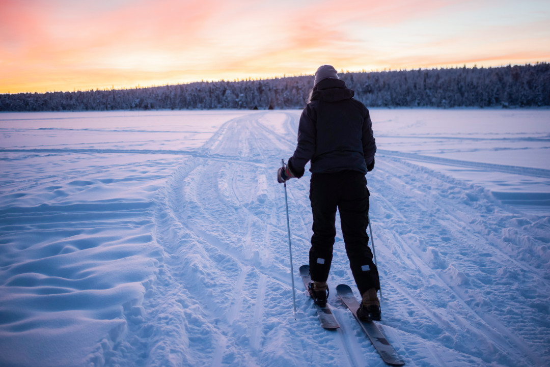 Ski Trip on a frozen lake. Photo by Wild Out