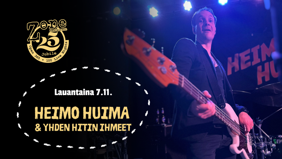 Bilebändi Heimo Huima Ravintola Zonessa 7.11.2026