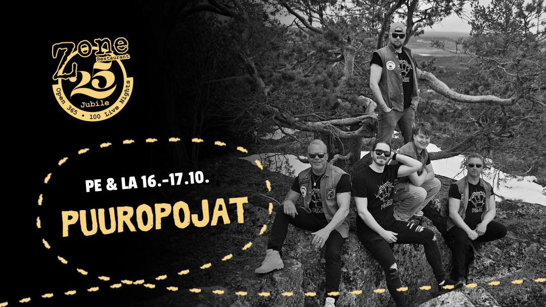 Puuropojat Ravintola Zonessa perjantaina ja lauantaina 16.-17.10.2026