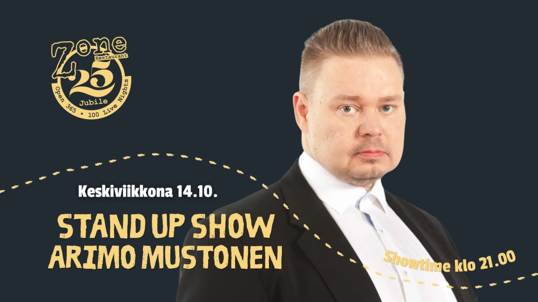 Arimo Mustonen Stand Up Show Zonessa