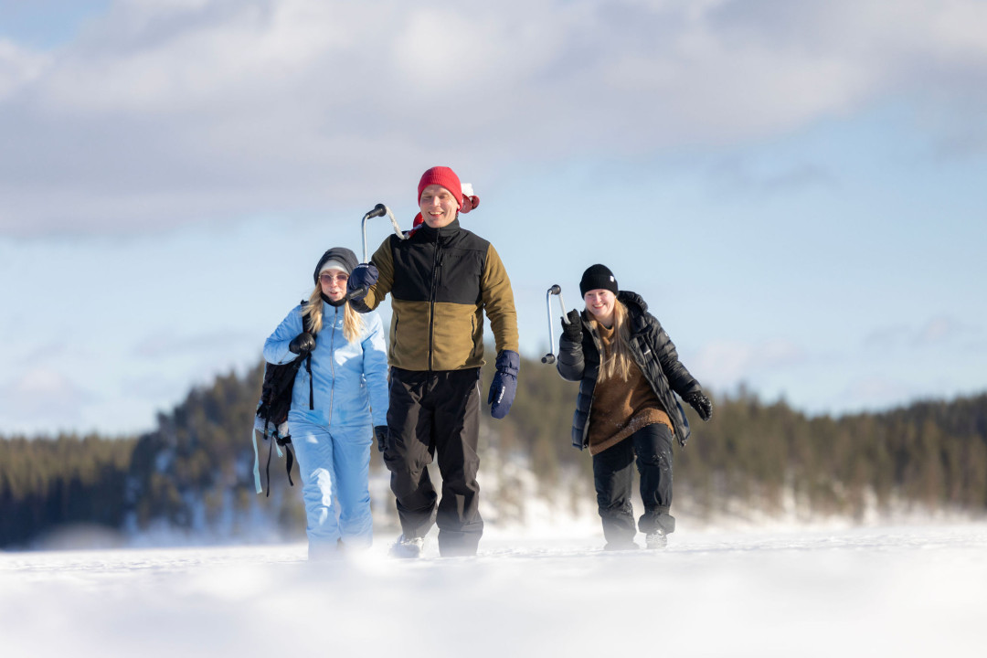 Ice fishing in Ruka Kuusamo