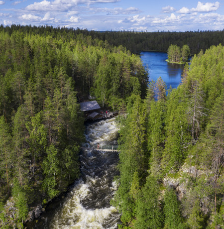Myllykoski Pieni Karhunkierros -reitin varrella Oulangan kansallispuistossa