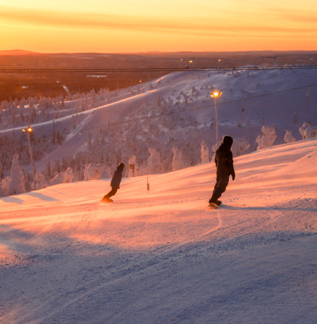 Ruka ski resort snowboarding