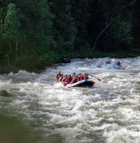 River rafting in Ruka Kuusamo by Stella polaris