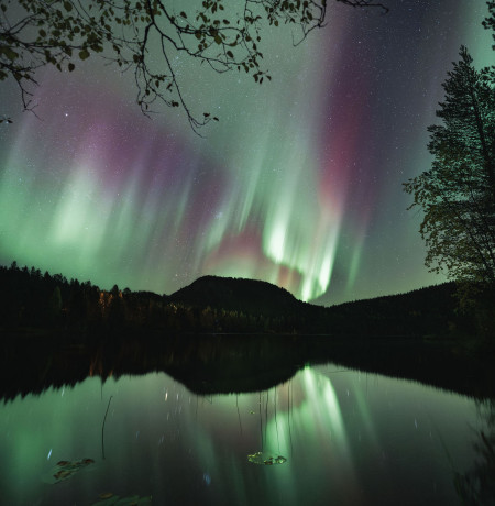 Tuplarevontulet Ruka-Kuusamossa, kuva Eeva Mäkinen