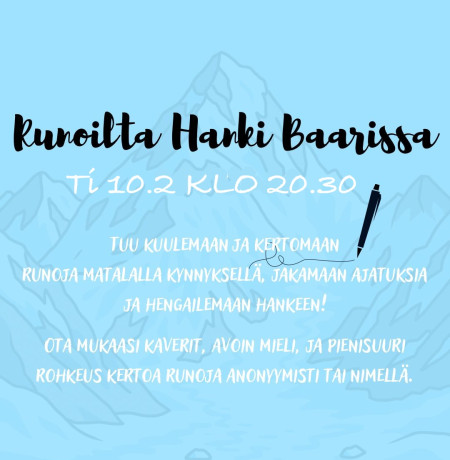 Open Mic -runoilta @ Hanki Baari