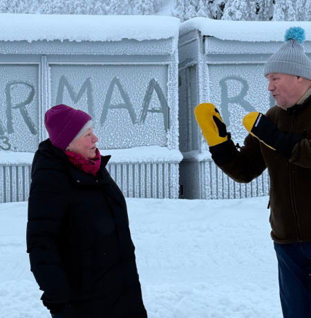 Festarimummo ja -pappa. Kuva Ruka-Kuusamo Matkailu ry