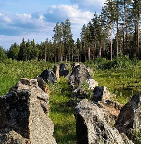 Kaksirivinen panssari este Kuusamon Salpalinjalla