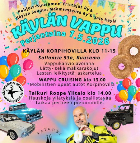 Vapputapahtuma Käylän Korpihovilla 2026