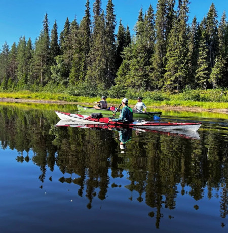 Melontaa Oulankajoella. Kuva Basecamp Oulanka