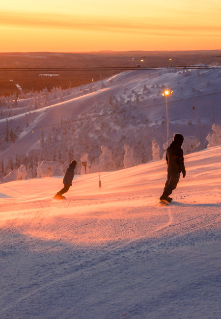 Ruka ski resort snowboarding
