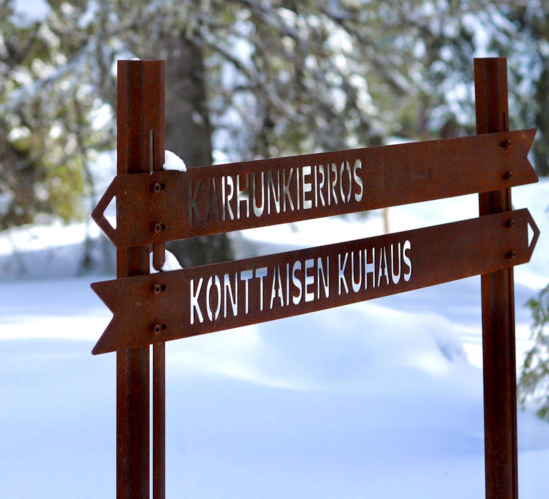 Konttaisen opasteita talvella