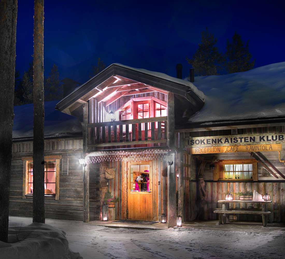 Isokenkäisten Klubi talvimaisemassa