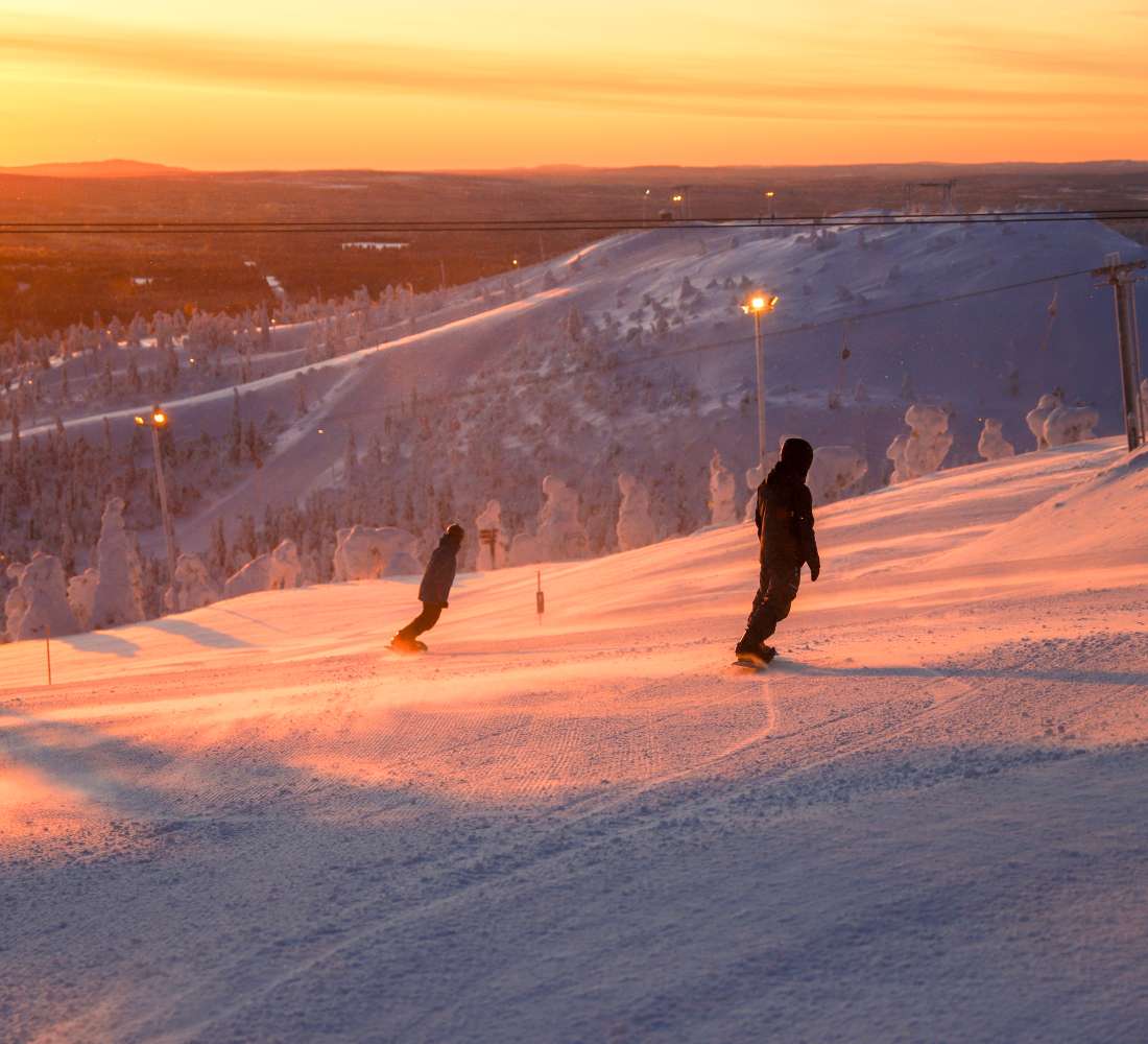 Ruka ski resort snowboarding