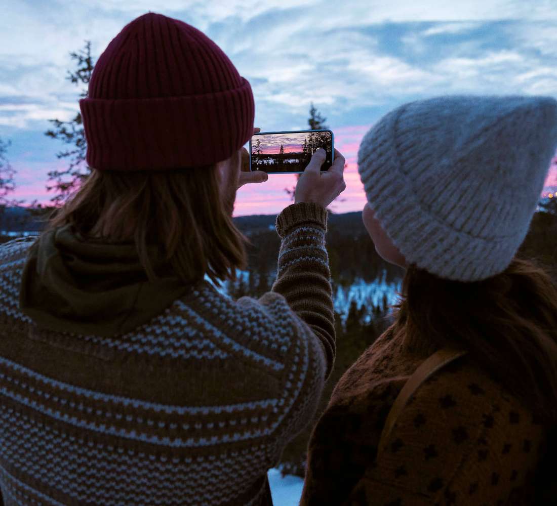 Mökkilomalla Ruka-Kuusamossa. Kuva: Lomarengas