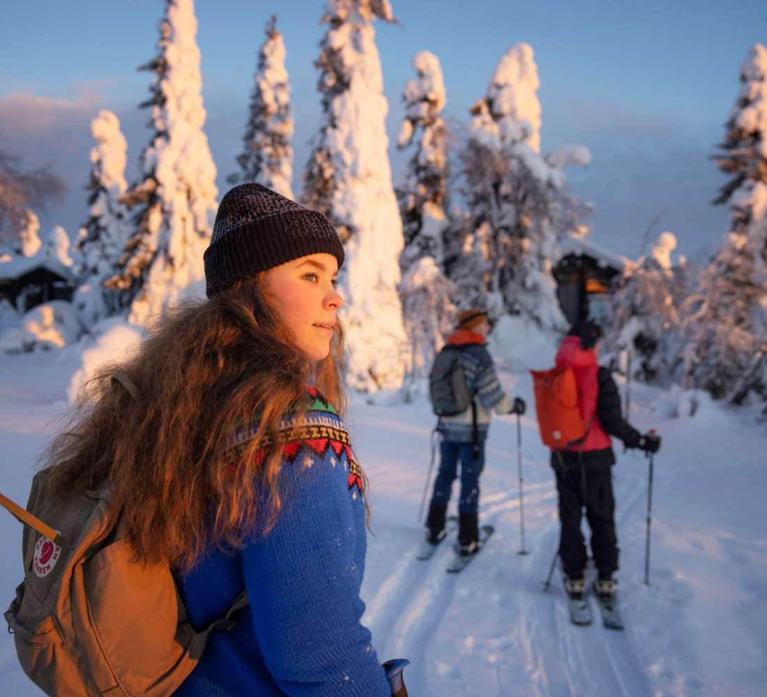Talviretkeilyä Ruka-Kuusamossa, kuva Harri Tarvainen