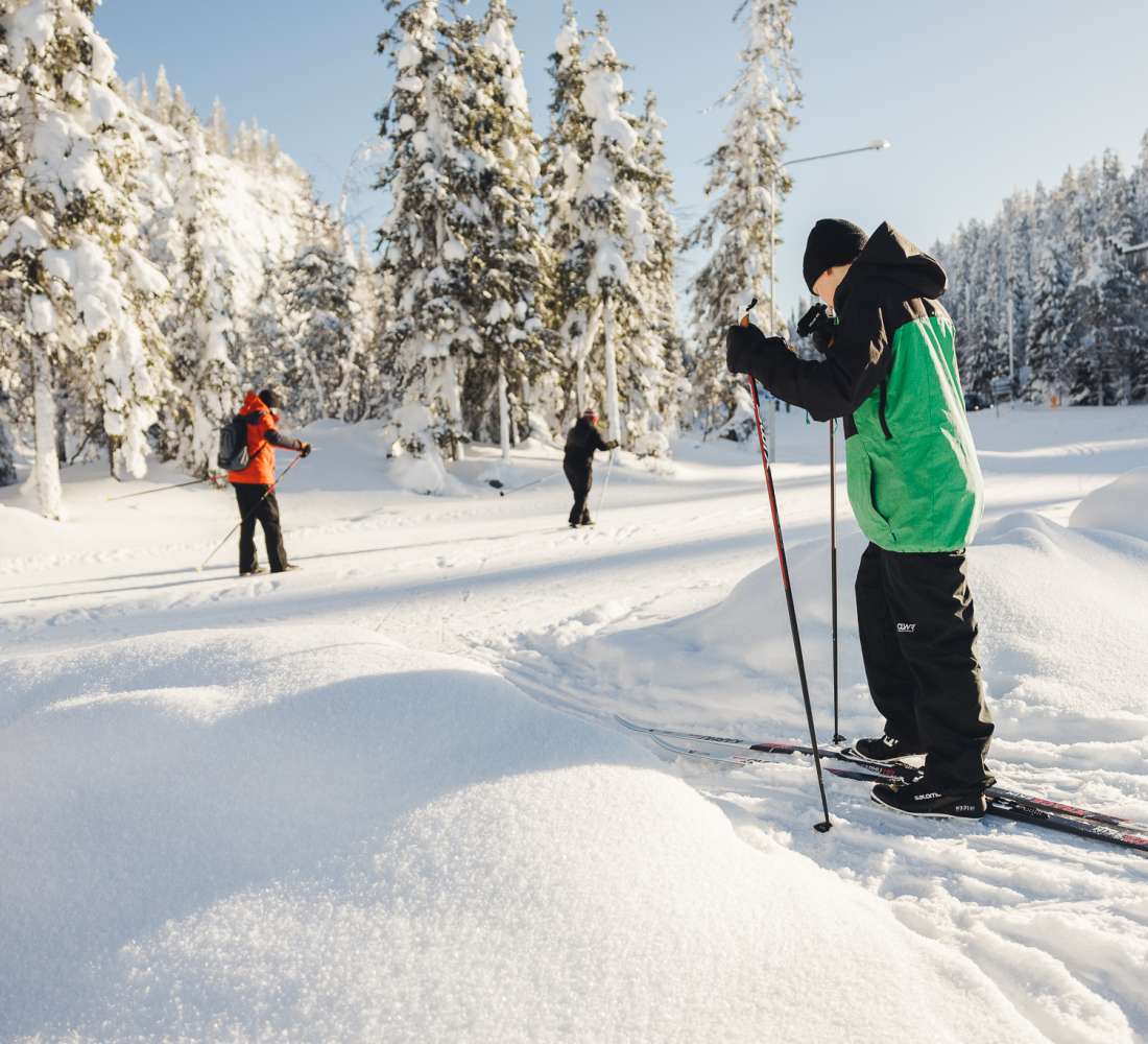 Ruka Ring Ski Trail is right next to Rukalodge. Photo Mikko Santasalo