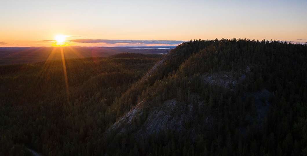 Auringonlasku Konttaisella, Ruka-Kuusamo