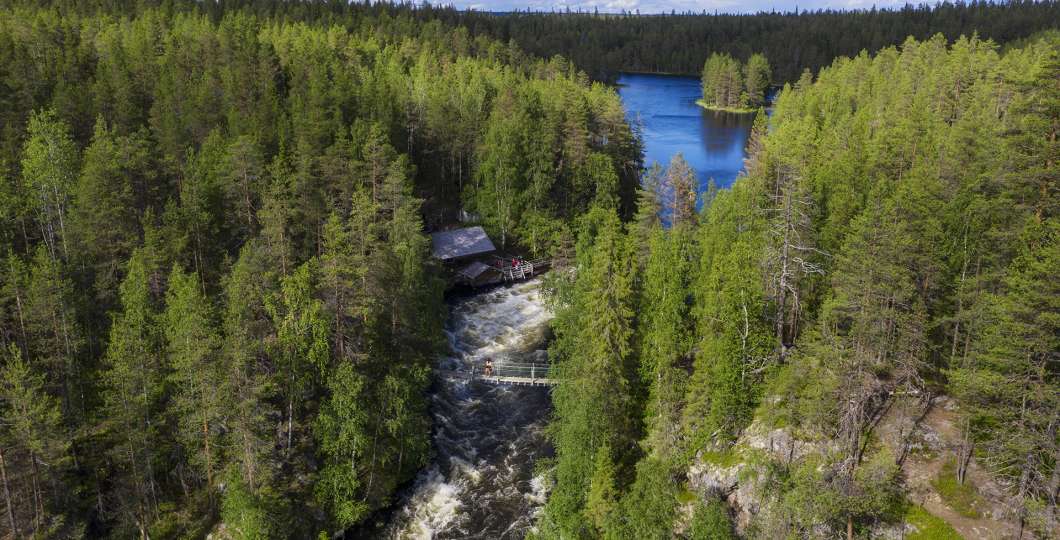 Myllykoski Pieni Karhunkierros -reitin varrella Oulangan kansallispuistossa