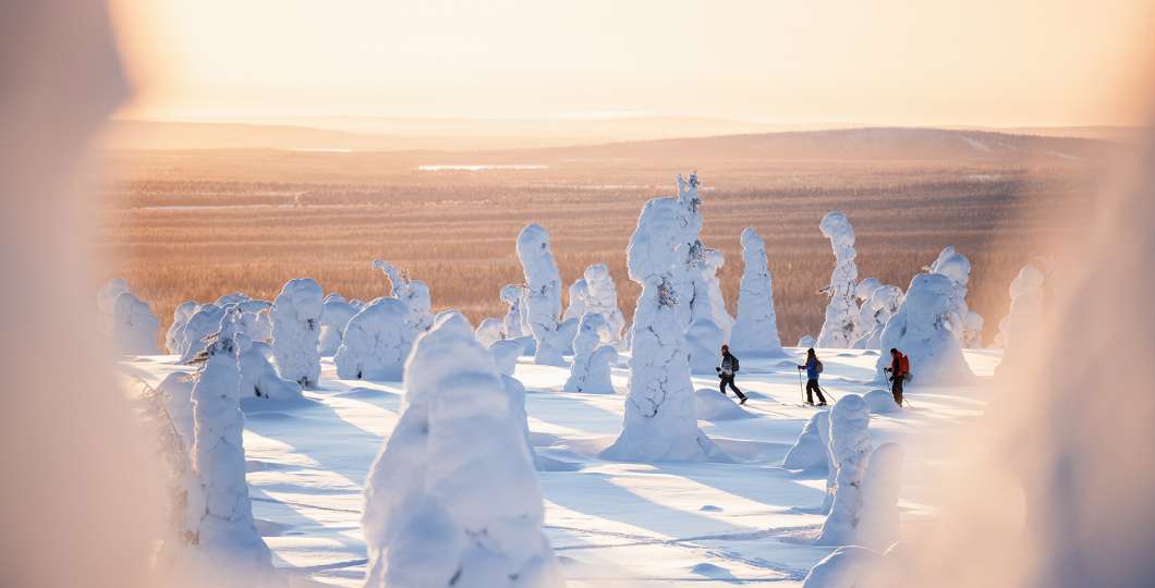 Lumikenkäilijät Riisitunturilla, kuvaaja: Harri Tarvainen