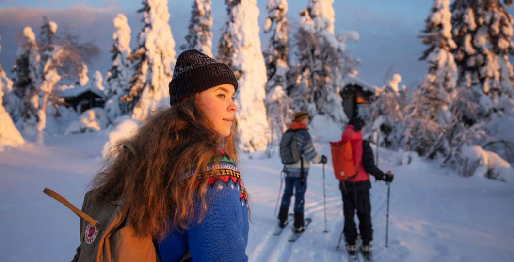 Talviretkeilyä Ruka-Kuusamossa, kuva Harri Tarvainen