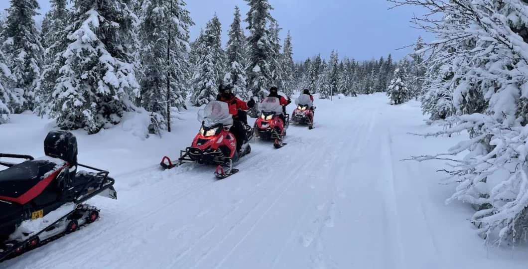 Snowmobile safari at Ruka-Kuusamo, Lapland, Finland. Photo by Lammintupa. 