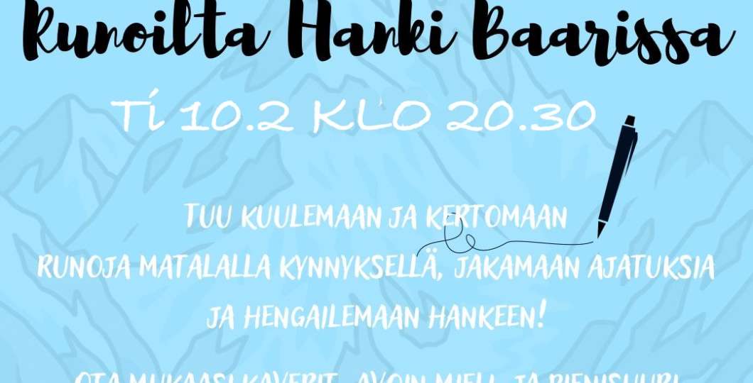 Open Mic -runoilta @ Hanki Baari