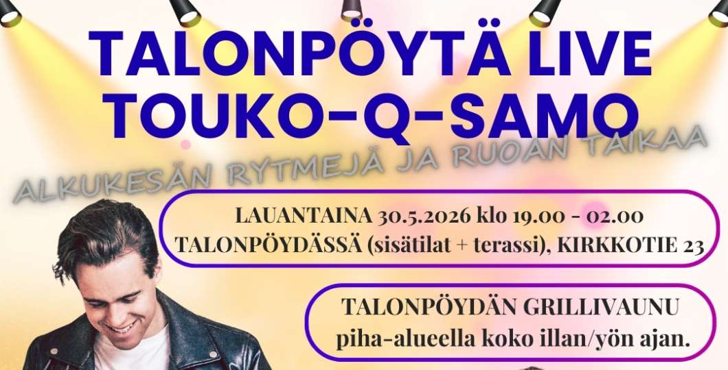 Talonpöydän Touko-Q-Samo live-ilta