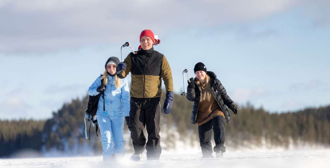 Ice fishing in Ruka Kuusamo